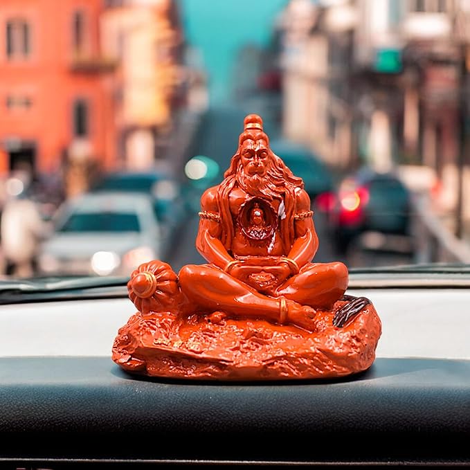 Meditating Lord Hanuman Sindoori