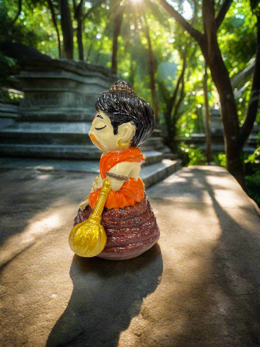 Bal Hanuman sitting idol multi coloured