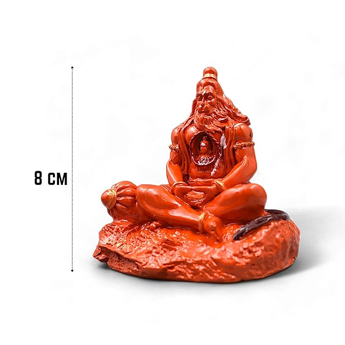Meditating Lord Hanuman Sindoori