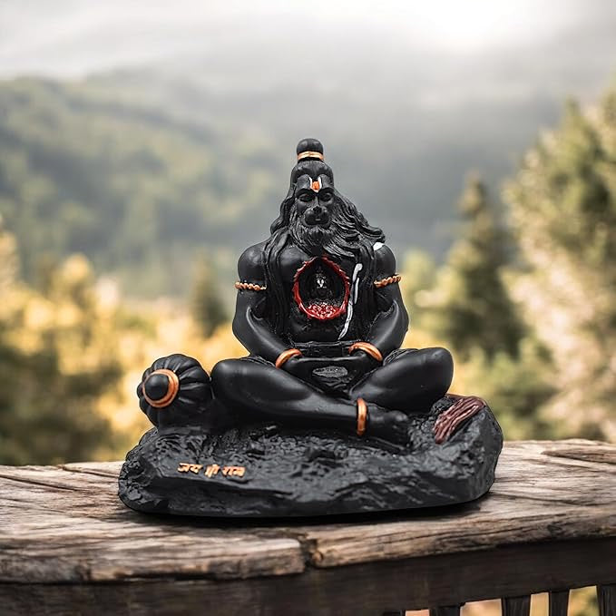 Meditating Lord Hanuman Black