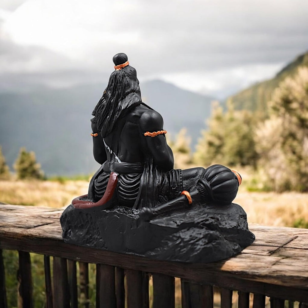 Meditating Lord Hanuman Black