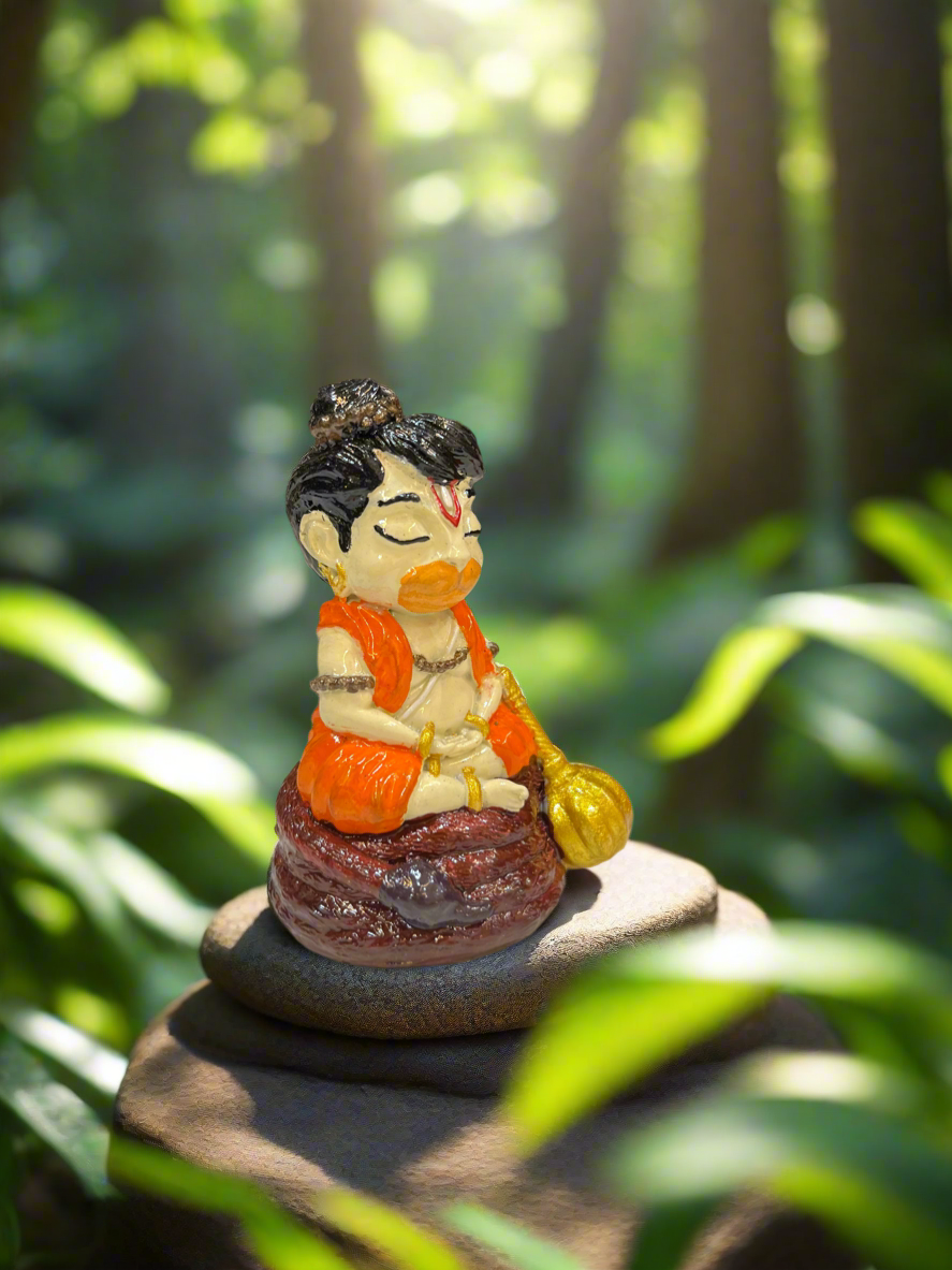 Bal Hanuman sitting idol multi coloured
